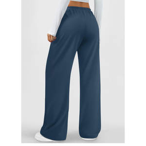 Pantalon de survêtement ample pour femme, style décontracté, couleur unie, taille à cordon, dernière tendance, vêtements de plein air, pantalon droit, pantalon de jogging, vêtements de sport - Product Image 2