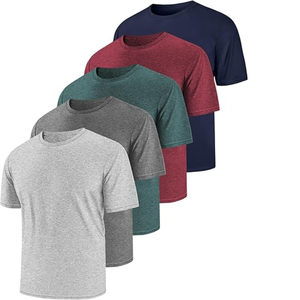 Chemises d'entraînement pour hommes T-shirts à manches courtes coupe sèche UPF 50 + Protection solaire Athlétique Gym Running Active Tee Tops - Product Image 1