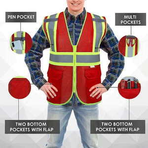 New Arrivals Professional Design Reflective Safety Wear Hoodies for Men Oversized Construction <b>Vest</b> - Product Image 5
