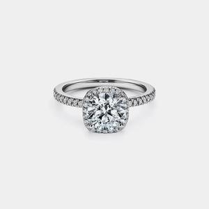 Bague en argent sterling 925 avec diamant moissanite, cadeau pour elle - Product Image 4