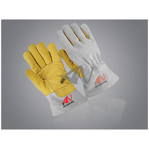 Guantes de Soldadura de Cuero, Duraderos, Antideslizantes, Transpirables, de 12 Pulgadas, para Trabajos de Costura - Product Image 4