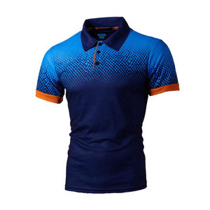 Camisetas de polo deportivas informales para hombre OEM al por mayor, camisetas de golf de algodón de talla grande con bordado de manga corta estampado de punto - Product Image 3