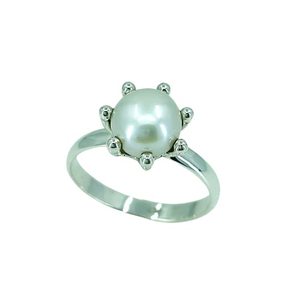 925 Sterling Silver Handmade Boho <b>Ring</b> Freshwater Pearl June Birthstone Jewelry Perfect Gift for Her Birthday or Anniversary - Product Image 1