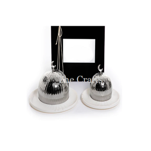 Boîte de service en acier inoxydable de qualité supérieure pour dattes et fruits secs avec base et bouton en marbre, en gros - Product Image 5