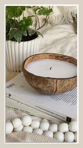 2025 bougies de coquille de noix de coco brillantes écologiques élégance naturelle fournitures de vacances de noël idées cadeaux - Product Image 6