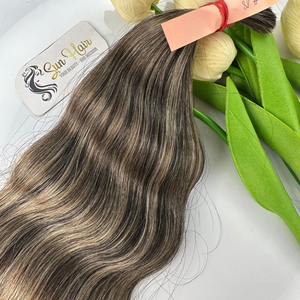 Sun Hair Company Extensiones de cabello humano vietnamita ondulado natural degradado sutil resaltado a granel - Product Image 6