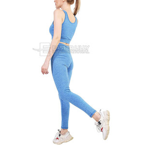 Conjunto de yoga a la moda para mujer, leggings de cintura alta y sujetador deportivo, ropa de fitness hecha a medida - Product Image 5