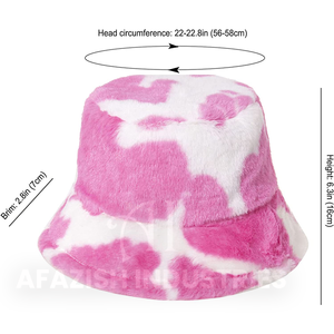 Sombrero de Pescador de Piel Sintética para Mujer SIDDIQUI HOSINEX 2024, Laminado, Casual, Felpa, Sin Costuras, Teñido, Cálido para Invierno, con Lazo, Desgastado - Product Image 5