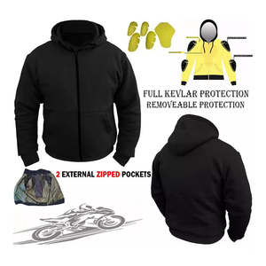 Chaqueta con Capucha para Motocicleta, Totalmente Forrada con Fibras, Capucha de Forro Polar con Certificación CE, Capuchas de Kevlar con Protección - Product Image 5