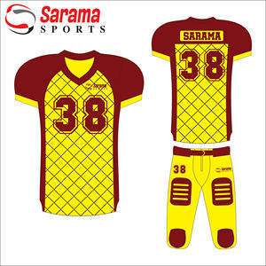 เครื่องแบบอเมริกันฟุตบอลของคุณเองชุดอเมริกันฟุตบอลดีไซน์ใหม่บริการ OEM ผู้ชายอเมริกัน - Product Image 3