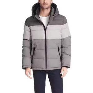 Veste d'hiver matelassée pour homme sur mesure de haute qualité, taille plus, respirante, séchage rapide, col rabattu décontracté avec poches avant - Product Image 1