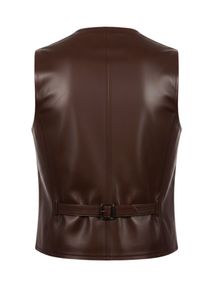 Chaleco de Cuero Genuino Premium para Hombre, Estilo Clásico con Cuello en V - Product Image 3