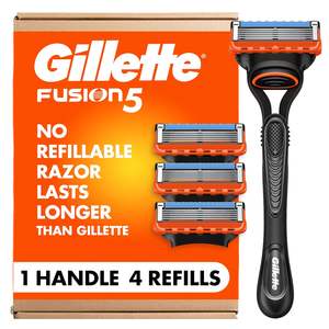 Maquinillas de Afeitar Gillette Fusion5 para Hombre, 1 Maquinilla, 4 Recambios de Cuchillas, Lubrastrip para un Afeitado Más Cómodo - Product Image 4