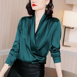 Tops de lino y algodón con estampado de rayas para mujer, blusa OL de manga larga con cuello vuelto, cárdigan con botones de verano 2023 - Product Image 5