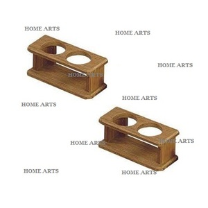 Juego de 2 Portavasos de Madera Hechos a Mano, Tamaño Personalizado, Forma Rectangular, Portavasos de Madera por Home Arts - Product Image 2