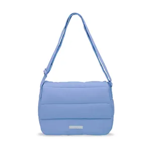 महिलाओं की ब्रांड कपास नीचे psed क्रॉसबॉडी बैग कस्टम डिजाइनर ने कुलिटेड नायलॉन पुफर कंधे पर्स पर्स क्लच हैंडबैग