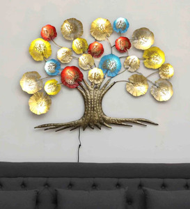 Sculpture d'arbre en métal et aluminium multicolore, trophée décoratif imprimé sur mesure pour la maison, le bureau et la vitrine en laiton. - Product Image 6