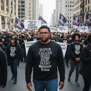 Camiseta de Manga Larga con Estampado de Marcha de Resistencia Política y Impeachment, Arte y Mensaje de Protesta Poderosos, Ropa Promocional Premium - Product Image 3