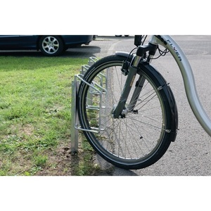 Single-Sided 90 Galvanized Bicycle <b>Bracket</b> for 1 Wheelbase Embedding in Concrete WSM - Product Image 3