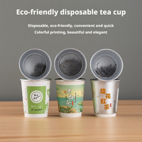 Thé aux herbes Golden Thread Lotus - Tasses à thé jetables (10 tasses/contenant 50g/tasse) à préparer avec de l'eau bouillante, durée de conservation 1 an