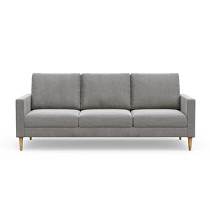 Sofá Cama Moderno Nicolas Gray de Tela, 3 Plazas, con Estructura de Madera para Sala de Estar - Product Image 1