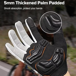 Guantes de carreras de invierno impermeables unisex para hombres y mujeres a prueba de viento con tecnología de pantalla táctil guantes de ciclismo gruesos de dedo completo - Product Image 4