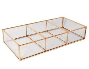 Boîte à bijoux minimaliste en métal et en verre, design contemporain élégant, adapté à l'intérieur moderne de la maison - Product Image 3