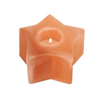 Elegancia en cada estrella brillante: portavelas de sal en forma de estrella rosa claro del Himalaya de Sian Enterprises - Product Image 5