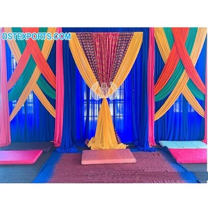 ผ้าม่านกลางคืน Mehndi สีสันสดใสสำหรับตกแต่งการออกแบบที่สวยงามมีสไตล์สำหรับตกแต่ง - Product Image 1