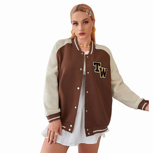 Chaquetas Varsity de Algodón de Alta Calidad, Impermeables y Transpirables, para Chicas, con Botones, Estilo Informal, para Otoño e Invierno - Product Image 1