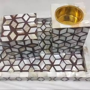 Quemador de Incienso Chic con Incrustaciones de Concha de Nácar y Detalles de Ágata, Productos Naturales y Orgánicos - Product Image 2