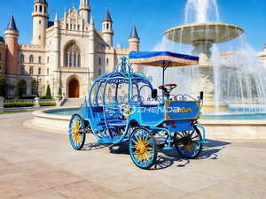 Carruaje de Calabaza Eléctrico con Toldo, Color Azul, para Paseos Turísticos al Aire Libre, Modelo Zhenda, Últimos Modelos - Product Image 4