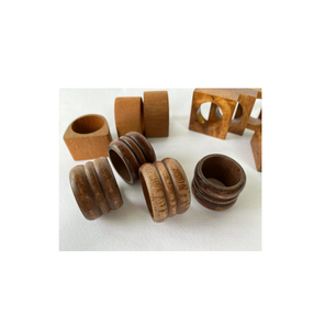 Rond de serviette en bois de marque de qualité supérieure Porte-serviettes fait main Rond de serviette de luxe plaqué or avec vente - Product Image 6