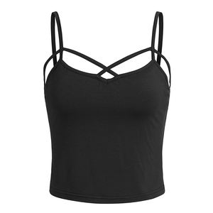 2023 été respirant conception en gros Logo personnalisé dame mode décontracté noir sport soutien-gorge débardeur filles entraînement femmes débardeurs - Product Image 6