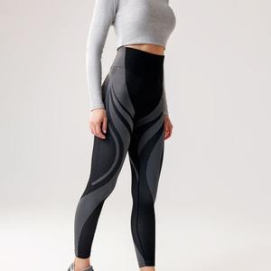 Custom Breathable Yoga Wear Leggings Sets for Women Fitness with Elastic Waist Knitted Fabric - Product Image 2