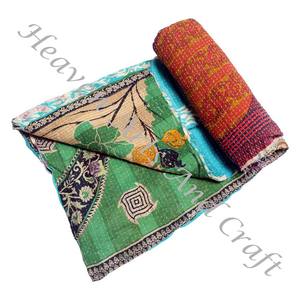 Kantha <b>Quilt</b> Gudari Kantha <b>Quilt</b> Gudari Hot Selling Wholesale Gold Supplier GD2102 Handmade Kantha <b>Quilt</b> Cotton Printed Indian - Product Image 6