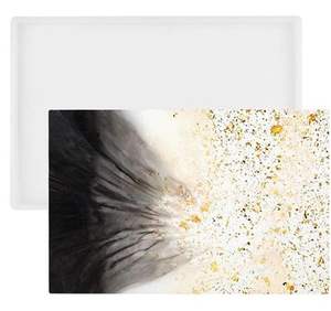 Luxury Resin <b>Serving</b> <b>Tray</b> Handmade Eco-Friendly Customized Dining Table <b>Tray</b> with Marble New Effect - Product Image 1