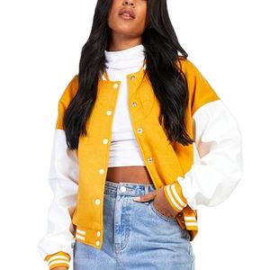 2025 Custom Logo Varsity <b>Jacket</b> for <b>Ladies</b> Wholesale Sleeve Women <b>Cropped</b> Varsity <b>Jackets</b> High Quality <b>Jacket</b> For Men - Product Image 1