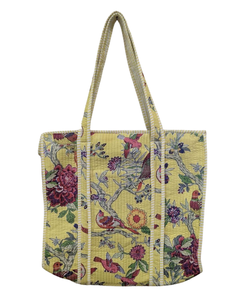 Sac fourre-tout en tissu matelassé en coton réutilisable, durable et écologique avec fermeture à glissière pour les courses quotidiennes - Product Image 1