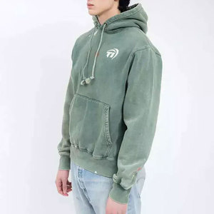 Usine Vente Logo Personnalisé Coton Hommes Acid Wash Hoodies 100% Coton Saison D'hiver À Capuche Col En Gros - Product Image 2