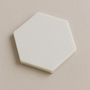Posavasos de piedra de mármol blanco de estilo marroquí, elegante almohadilla de bebida Natural, alfombrilla de mesa geométrica, barra de cocina para el hogar minimalista - Product Image 2