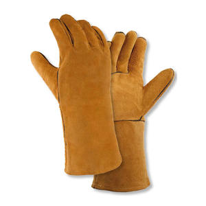 Guantes de soldadura de cuero dividido de piel de vaca, protección de manos de seguridad industrial, guantes de barbacoa resistentes a la abrasión - Product Image 4