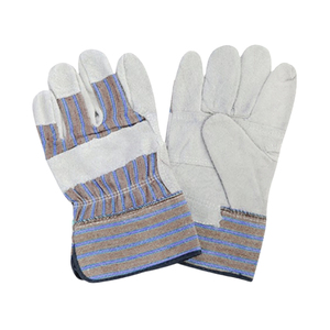 Gants de travail en cuir de vachette fendu bon marché de haute qualité Logo personnalisé en cuir fendu Gants de travail de sécurité robustes Stock - Product Image 6