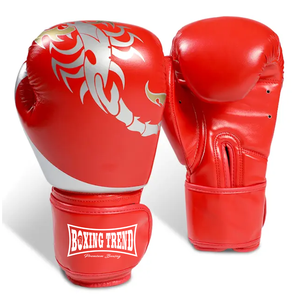 Venta al por mayor de guantes de boxeo de cuero de vaca transpirable con logotipo personalizado y equipo deportivo - Product Image 3