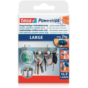 Tiras Autoadhesivas Powerstrips 58000 SB - Paquete de 10 L (20x50 mm) para Cinta Adhesiva de Oficina TESA - Product Image 3