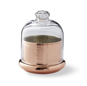 Beurrier design en acier inoxydable avec lignes lisses et couvercle solide, idéal pour les buffets et les plats élégants. - Product Image 2