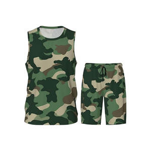 ชุดบาสเก็ตบอลสำหรับผู้ใหญ่เซตเสื้อบาสเก็ตบอลแห้งเร็วชุดขนาดใหญ่พิเศษระบายอากาศแขนกุดป้องกันแบคทีเรียแบบกลับด้านได้ขายส่ง - Product Image 2