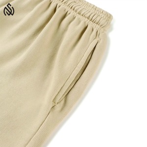 Pantalones cortos deportivos de forro polar de verano para hombre, ropa activa personalizada de fábrica al por mayor, pantalones cortos de forro polar con cordón de poliéster para hombre - Product Image 2