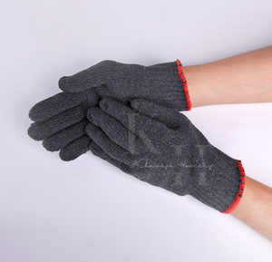 ถุงมือผ้าฝ้ายระบายอากาศได้ดี, ถุงมือถักป้องกันงานในร่มและถุงมือทำสวนสีทึบสำหรับใช้งานทั่วไป - Product Image 1