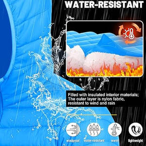 Chaqueta acolchada para exteriores para hombre, Abrigo acolchado resistente al agua a prueba de viento con capucha, proveedor a granel OEM con opciones de diseño personalizado para hombre - Product Image 3